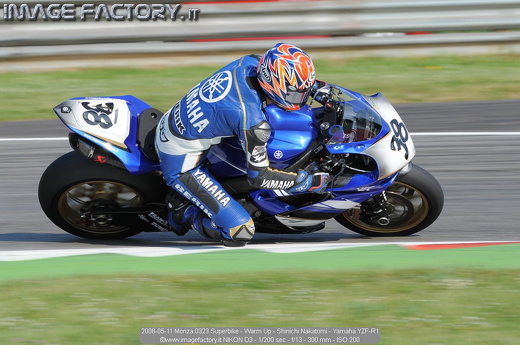 2008-05-11 Monza 0323 Superbike - Warm Up - Shinichi Nakatomi - Yamaha YZF-R1